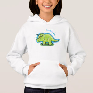 Personalizado de dinosaurios de triceratops verde 