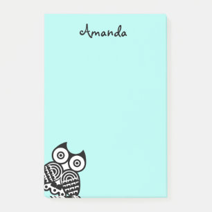 personalizado de diseño de búho lindo post nota