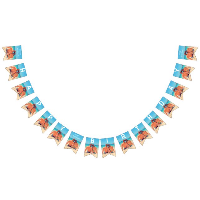 Personalizado de diseño Foto Banderas de Bunting C (Todo)