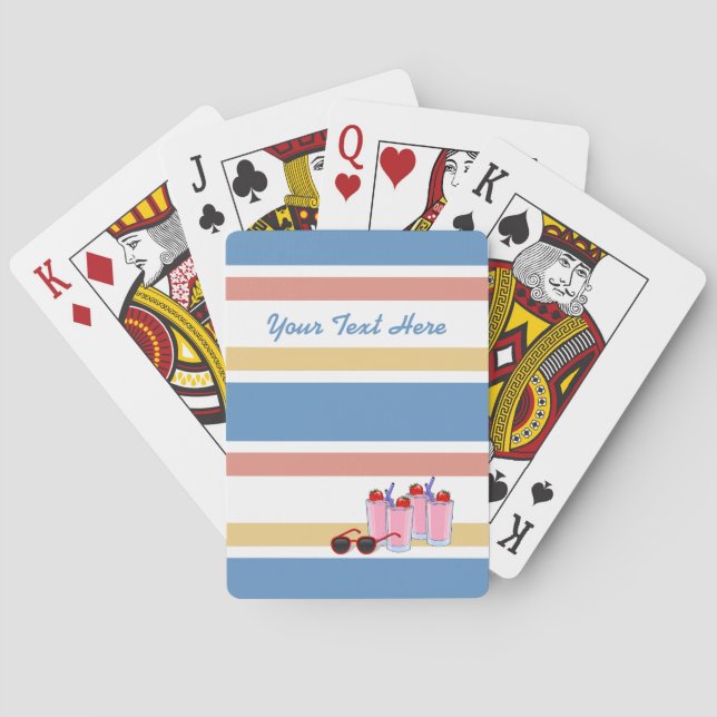 Personalizado de diversión de verano jugando carta (Reverso)