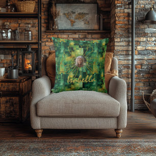 Personalizado de doble cara foto almohada floral y