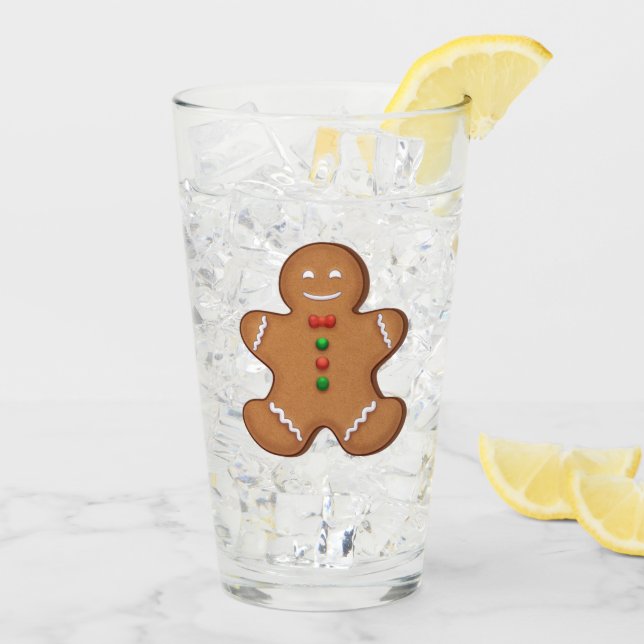 Personalizado de doble cara Gingerbread Glass (Reverso (hielo))