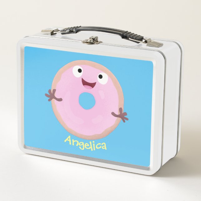 Personalizado de donut rosa alegre y brillante (Anverso)