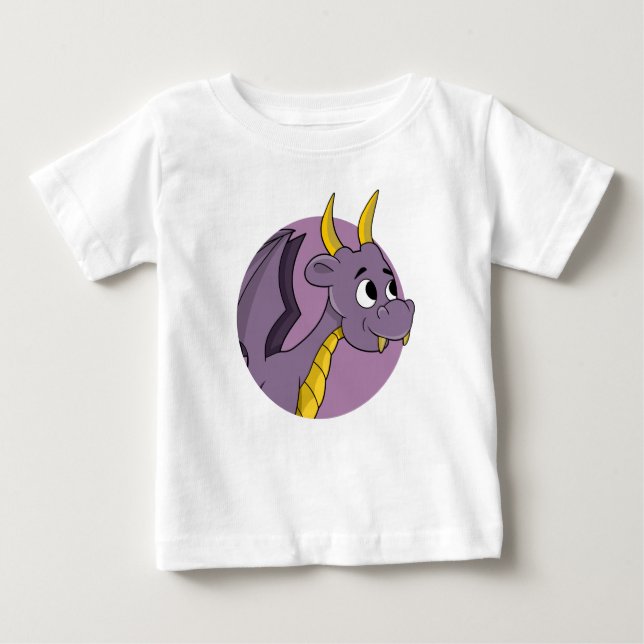 Personalizado de dragón morado bebé camiseta (Anverso)