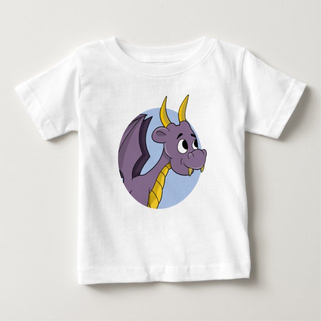 Personalizado de dragón morado bebé camiseta (Anverso)