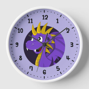 Personalizado de dragón morado reloj