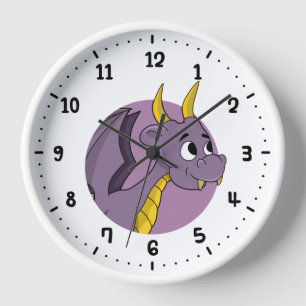 Personalizado de dragón morado reloj