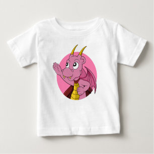 Personalizado de dragón rosa bebé camiseta