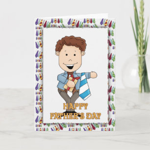 Personalizado de empate de papá para tarjeta del d