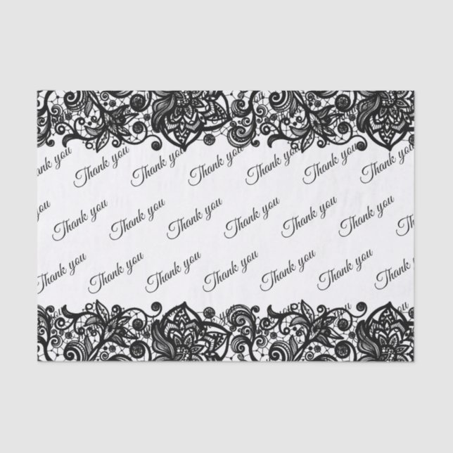 Personalizado de encaje Gracias papel higiénico Bo (Anverso)