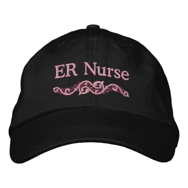 PERSONALIZADO de enfermería de ER Gorra Embroidere (Anverso)