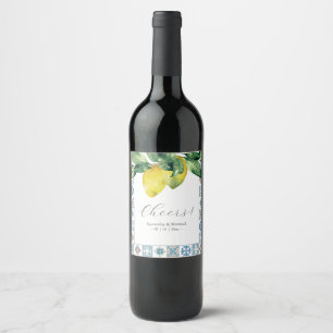 Personalizado de etiquetas de vinos Amalfi Tile &