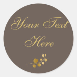Personalizado de Eucalipto Oro Texto Pegatina redo