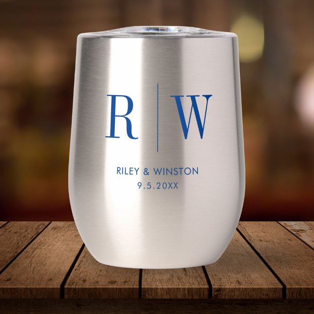 Personalizado de fecha de monograma simple mínimo  (Subido por el creador)