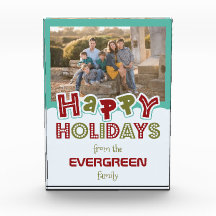 Personalizado de Felices Fiestas, foto y nombre de