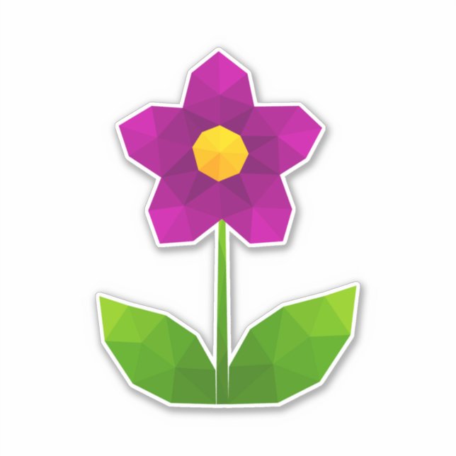 Personalizado de flores moradas Pegatina de vinilo (Anverso)