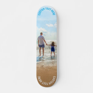 Personalizado de foto de Skateboard de texto Tus f