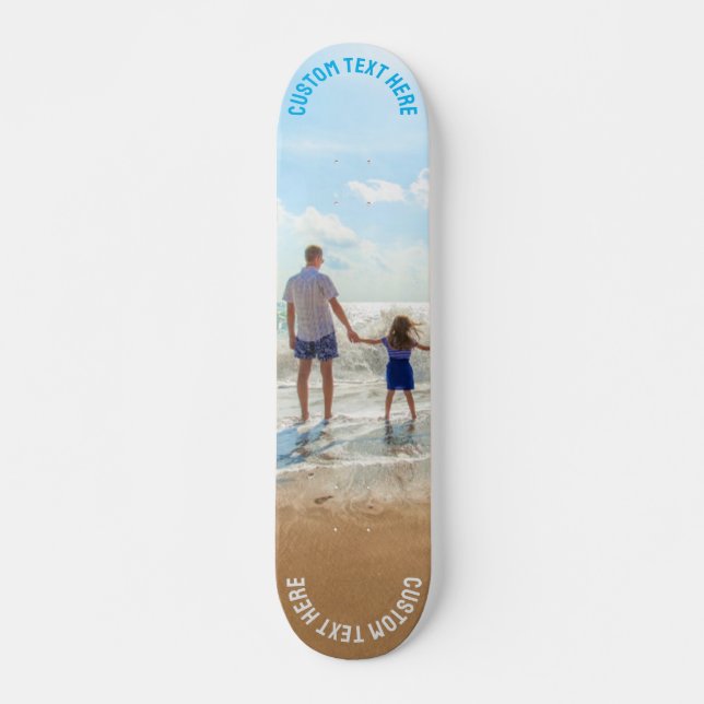 Personalizado de foto de Skateboard de texto Tus f (Anverso )