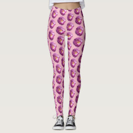 Personalizado de foto de una rosa rosa rosa Leggin