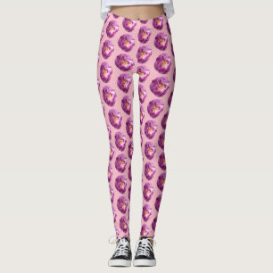 Personalizado de foto de una rosa rosa rosa Leggin
