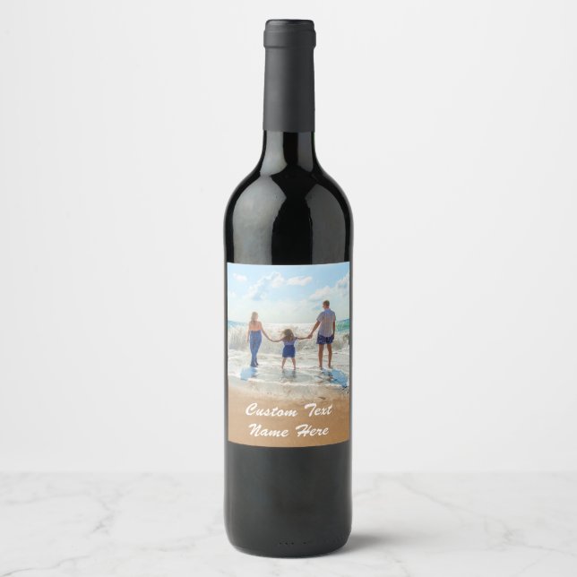 Personalizado de foto Wine etiqueta tus fotos y te (Anverso)