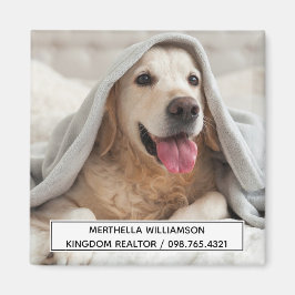 Personalizado de fotografía de perro imán de negoc