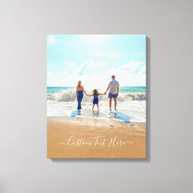 Personalizado de fotos y lienzo de texto imprime t (Anverso)