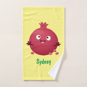 Personalizado de frutas pomegranadas alegres