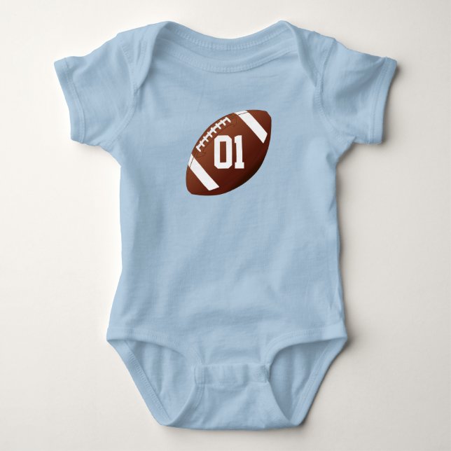 Personalizado de fútbol Baby Jersey Romper (Anverso)
