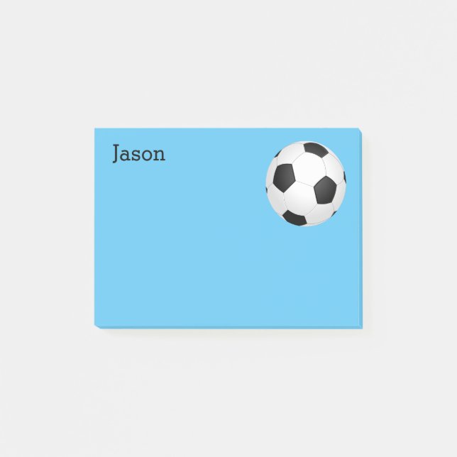 personalizado de fútbol postea su nota para person (Anverso)