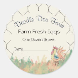 Personalizado de gallo de agua Pegatina de huevos 