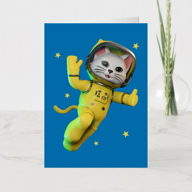 Personalizado de gato astronauta (Anverso)