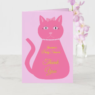 Personalizado de gato bebé rosa bonito Baby Shower