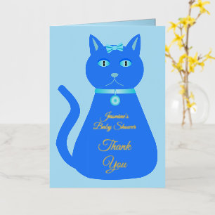 Personalizado de gato de niño pequeño azul