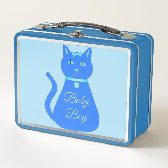 Personalizado de gato de niño pequeño azul (Anverso)