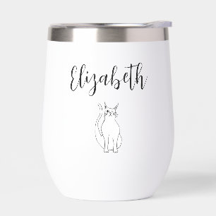 Personalizado de gato lindo blanco negroWinking Ki