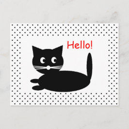 Personalizado de gato negro - postal