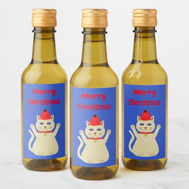 Personalizado de gatos de Navidades curados (Botellas)