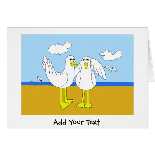 Personalizado De Gaviotas Enamoradas (Anverso (Horizontal))