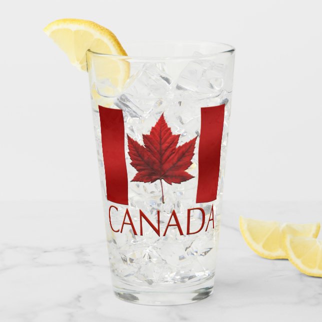 Personalizado de Glass Canada Flag Souvenir Glasse (Anverso (hielo))