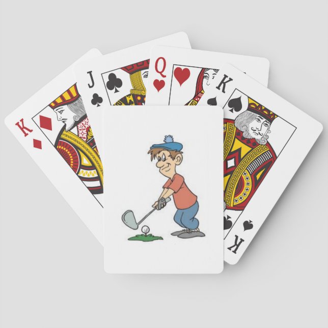 Personalizado de golf jugando cartas (Reverso)
