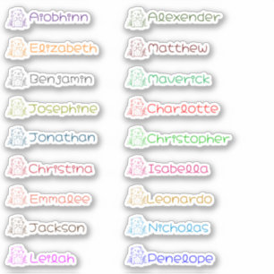 Personalizado de Groundhog Pegatinas de nombres mú