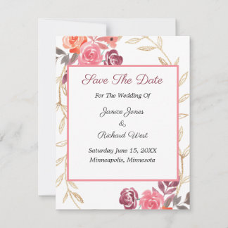 Personalizado de guirnaldas doradas rosadas con fl