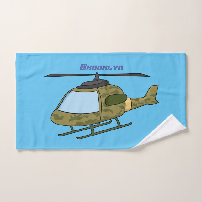 Personalizado de helicópteros de camoflage del ejé (Toalla de mano)