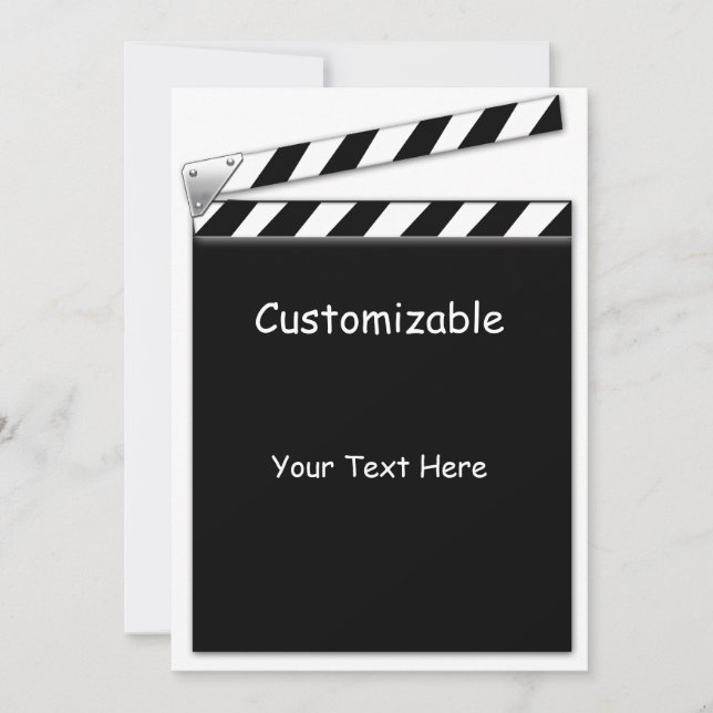 Personalizado de Hollywood Clapper Board, en blanc (Anverso)