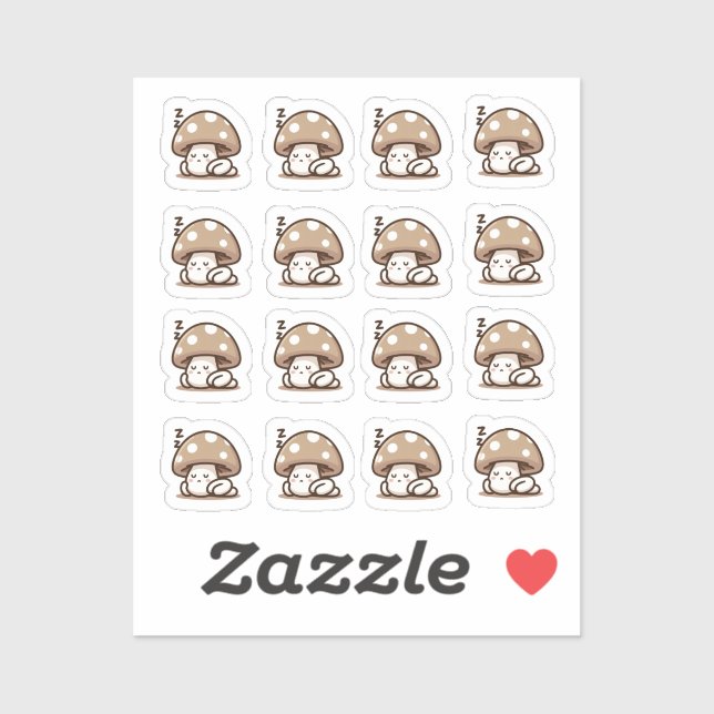 Personalizado de hongos esbeltos Pegatina de vinil (Hoja)