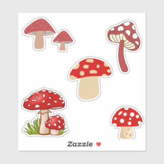 Personalizado de hongos rojos Pegatina de vinilo c