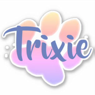 Personalizado de huella de arcoiris pegatina