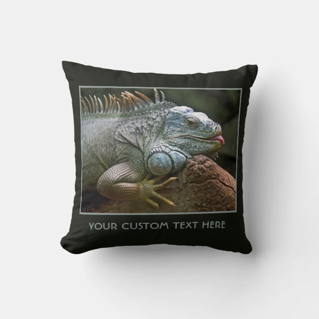 Personalizado de Iguana tirando almohada (Anverso)