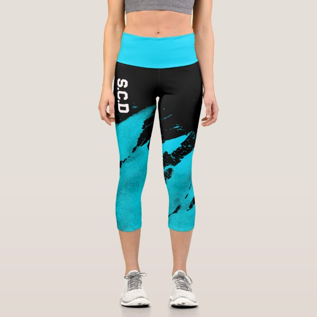 Personalizado de impresión Capri Leggings Brushy C (Anverso)
